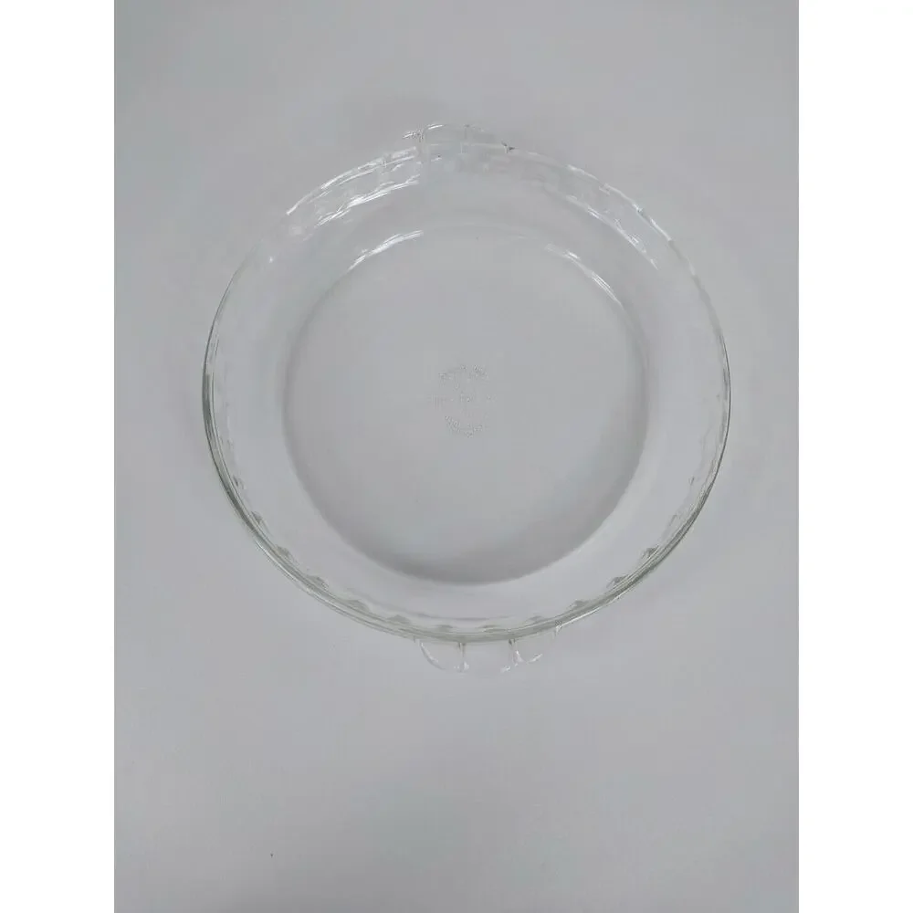 Pyrex Clear‎ Glass Scalloped Edge Pie Plate 229 Pre-owned